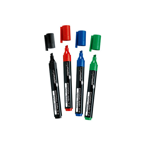 8713797026178 - TZ41 Präsentationsmarker sortiert 4St - 4 Stück(e) - Schwarz - Blau - Grün - Rot - Schwarz - Rund - 1 mm - 5 mm (7-155094)
