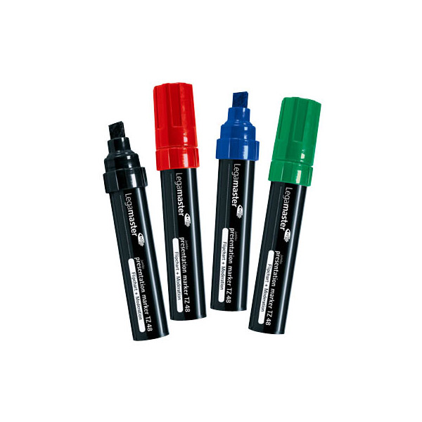 8713797026222 - TZ48 Präsentationsmarker jumbo sortiert 4St - 4 Stück(e) - Schwarz - Blau - Grün - Rot - Meißel - Schwarz - Blau - Grün - Rot - Kunststoff - Rund (7-155594)
