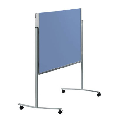 Moderationstafel Premium 7-205200, 120x150cm, Filz + Filz (beidseitig), pinnbar, klappbar, mit Rollen, blaugrau + blaugrau Moderationstafel Premium 7-205200, 120x150cm, Filz + Filz (beidseitig), pinnbar, klappbar, mit Rollen, blaugrau + blaugrau