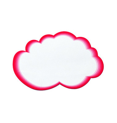 Moderationskarten Wolken rot/weiß 14,5x23cm 20 Stück