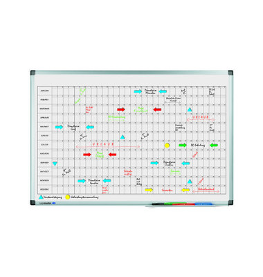 Jahresplaner Premium Monatsplaner magnetisch 60 x 90cm 