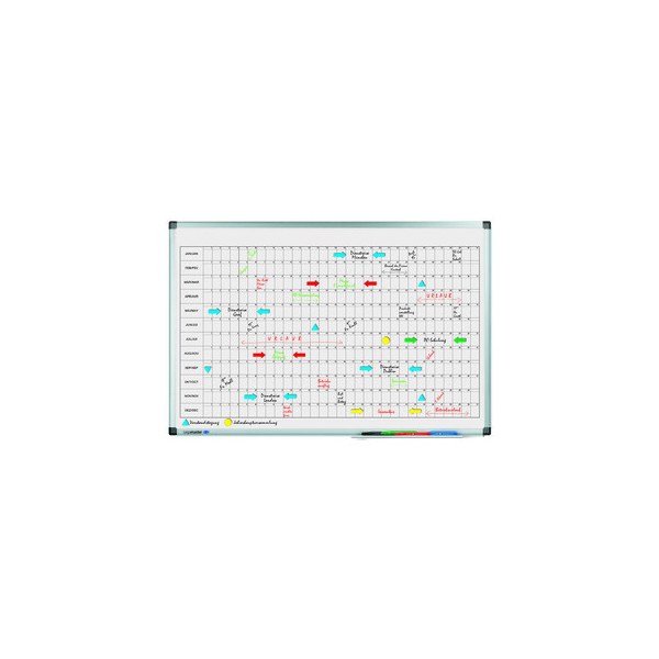 8713797028141 - Jahresplaner Premium Monatsplaner magnetisch BxH 900 x 600 mm horizontale Einteilung Legamaster