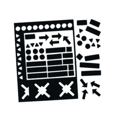 Magnetsymbole sortiert schwarz 20mm 30 St Magnetsymbole sortiert schwarz 20mm 30 St