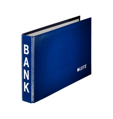 Bankordner 1002 blau 20mm-2-Ring-Mechanik mit Aufschrift BANK