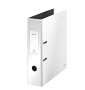Ordner WOW 1005-00-01, A4 80mm breit PP vollfarbig, gl&auml;nzend, gemustert perlwei&szlig;