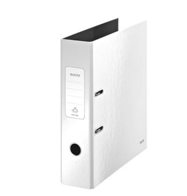 Ordner WOW 1005-00-01, A4 80mm breit PP vollfarbig, gl&auml;nzend, gemustert perlwei&szlig;