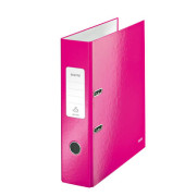 Ordner WOW 1005-00-23, A4 80mm breit PP vollfarbig, gl&auml;nzend, gemustert pink metallic