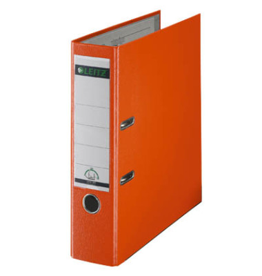 Leitz Ordner Plastik 1010-50-45, A4 80mm breit PP vollfarbig orange -  Bürobedarf Thüringen