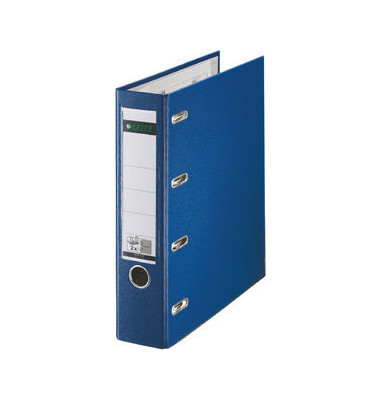 Doppelordner Color 1012-00-35, 2xA5 quer 75mm breit Pappe (RC), mit Polypropylen-Folie kaschiert vollfarbig blau