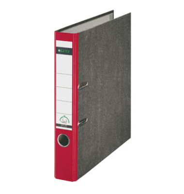 Ordner 1050 1050-50-25, A4 52mm schmal Karton schwarz/rot