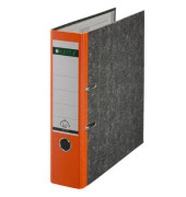 Ordner 1080-50-45, A4 80mm breit Karton Wolkenmarmor orange