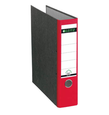 Ordner 1080 1080-50-25, A4 80mm breit Karton schwarz/rot