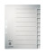 Kartonregister 1221-00-85, 10-teilig blanko, A4+, 100 g/m², graue Taben, 10-teilig