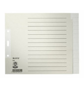 Kartonregister 1224-00-85, 5-teilig blanko, A4+ halbe H&ouml;he, 100 g/m&sup2;, graue Taben, 5-teilig