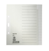 Kartonregister 1225 1225-00-85, 15-teilig blanko, A5+, 100 g/m², graue Taben, 15-teilig