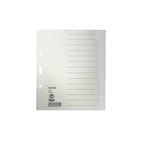 AKTION: LEITZ Ordnerregister 1225 DIN A5 Vollformat blanko grau 15-teilig, 1 St. mit Prämie nach Registrierung
