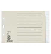 Kartonregister 1226 1226-00-85, 12-teilig blanko, A5+ quer, 100 g/m², graue Taben, 12-teilig