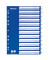 Kunststoffregister 1251-60-01, 1 bis 12, A4, 120&micro;m, wei&szlig;e Taben, 12-teilig