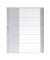 Kunststoffregister 1260-00-00, A bis Z, A4+, 120&micro;m, graue Taben, 20-teilig