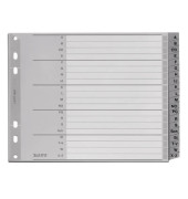Kunststoffregister 1262 1262-00-00, A bis Z, A4+ halbe Höhe, graue Taben, 20-teilig
