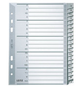 Kunststoffregister 1265-00-00, A bis Z, A5, graue Taben, 20-teilig + Deckblatt