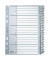 Kunststoffregister 1265-00-00, A bis Z, A5, 120µm, graue Taben, 20-teilig + Deckblatt