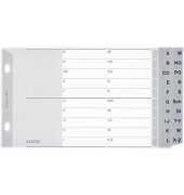 Kunststoffregister 1267-00-00, A bis Z, A5 quer, 120&micro;m, graue Taben, 20-teilig + Deckblatt