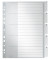 Kunststoffregister 1271-00-00 blanko A4+ 0,12mm graue Fenstertaben zum wechseln 5-teilig