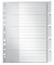 Kunststoffregister 1271-00-85, 5-teilig blanko, A4+, 120µm, graue Fenstertaben, 5-teilig