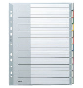 Kunststoffregister 1273-00-00 blanko A4+ Extra 0,12mm farbige Fenstertabe zum wechseln 12-teilig