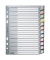 Kunststoffregister 1275-00-00, 12-teilig blanko, A5, 120µm, farbige Fenstertaben, 12-teilig