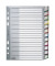 Kunststoffregister 1275-00-00 blanko A5 0,12mm farbige Fenstertabe zum wechseln 12-teilig
