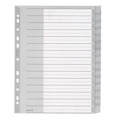 Kunststoffregister 1276-00-00, 15-teilig blanko, A4+, 120&micro;m, farbige Fenstertaben, 15-teilig