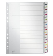 Kunststoffregister 1278-00-00, 20-teilig blanko, A4+, farbige Fenstertaben, 20-teilig