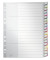 Kunststoffregister 1278-00-00, 20-teilig blanko, A4+, 120µm, farbige Fenstertaben, 20-teilig
