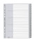 Kunststoffregister 1284-00-00, 1 bis 20, A4+, 120µm, graue Taben, 20-teilig