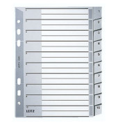 Kunststoffregister 1285-00-00, 1 bis 10, A5, 120µm, graue Taben, 10-teilig