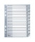 Kunststoffregister 1285-00-00, 1 bis 10, A5, 120&micro;m, graue Taben, 10-teilig