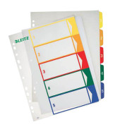 Kunststoffregister 1291 1291-00-00, 1 bis 5, A4+, 300&micro;m, farbige Taben, 5-teilig