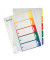 Kunststoffregister 1291-00-00 1-5 A4+ 0,3mm farbige Taben 5-teilig