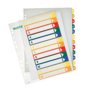Kunststoffregister 1294 1294-00-00, 1 bis 12, A4+, farbige Taben, 12-teilig