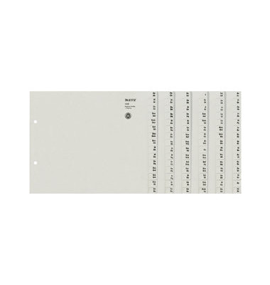Kartonregister 1308-00-85 A-Z A4 halbe Höhe 100g graue Taben für 8 Ordner 20-teilig