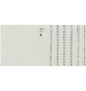 Kartonregister 1324-00-85 A-Z A4 halbe Höhe 100g graue Taben für 24 Ordner 20-teilig