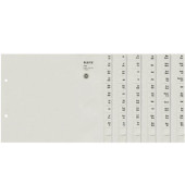Kartonregister 1352-00-85, A bis Z, A4 halbe Höhe, 100 g/m², graue Taben, 100 x 12-teilig