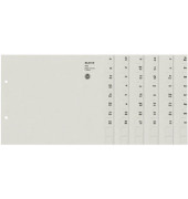 Kartonregister 1354-00-85 A-Z A4 halbe Höhe 100g graue Taben für 200 Ordner 20-teilig