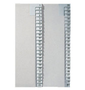 Kartonregister 1381-00-85, 1 bis 25, A4 halbe Höhe, 100 g/m², graue Taben, 25-teilig