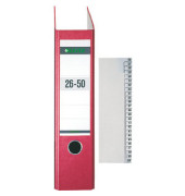 Kartonregister 1382-00-85, 26 bis 50, A4 halbe Höhe, 100 g/m², graue Taben, 25-teilig