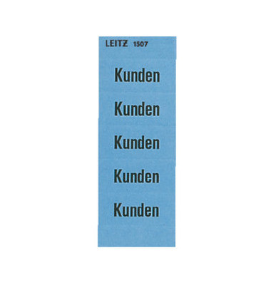 Inhaltsschilder 1507-00-00, Kunden, blau, 60x25,5mm, selbstklebend