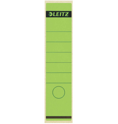 R&uuml;ckenschilder 1640-10-55, gr&uuml;n, breit/lang, 61x285mm, selbstklebend, permanent 