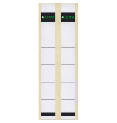 R&uuml;ckenschilder 1646-00-85, wei&szlig;, schmal/kurz, 23x192mm, selbstklebend, permanent 